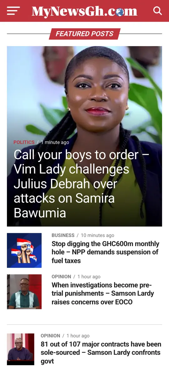 MyNewsGh on phone